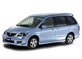 Ворсовые коврики на Mazda MPV II 1999 - 2006 в Москве