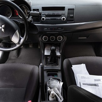 Ворсовые коврики на Mitsubishi Lancer X 2007 - 2017 в Москве