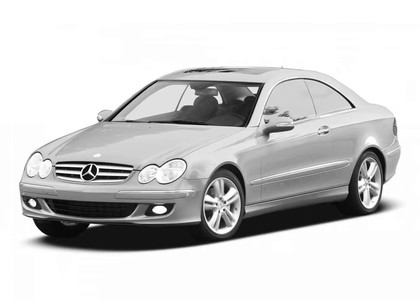 Ворсовые коврики на Mercedes CLK (C209) 2002 - 2009 в Москве