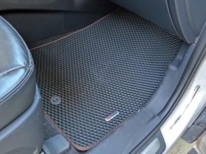 Ворсовые коврики на Hyundai Santa Fe III 2012 - 2019 в Москве
