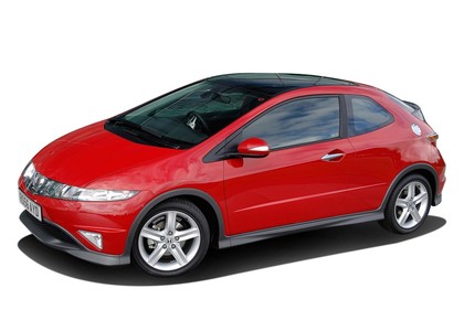 Ворсовые коврики на Honda Civic VIII 3d 2006 - 2011 в Москве